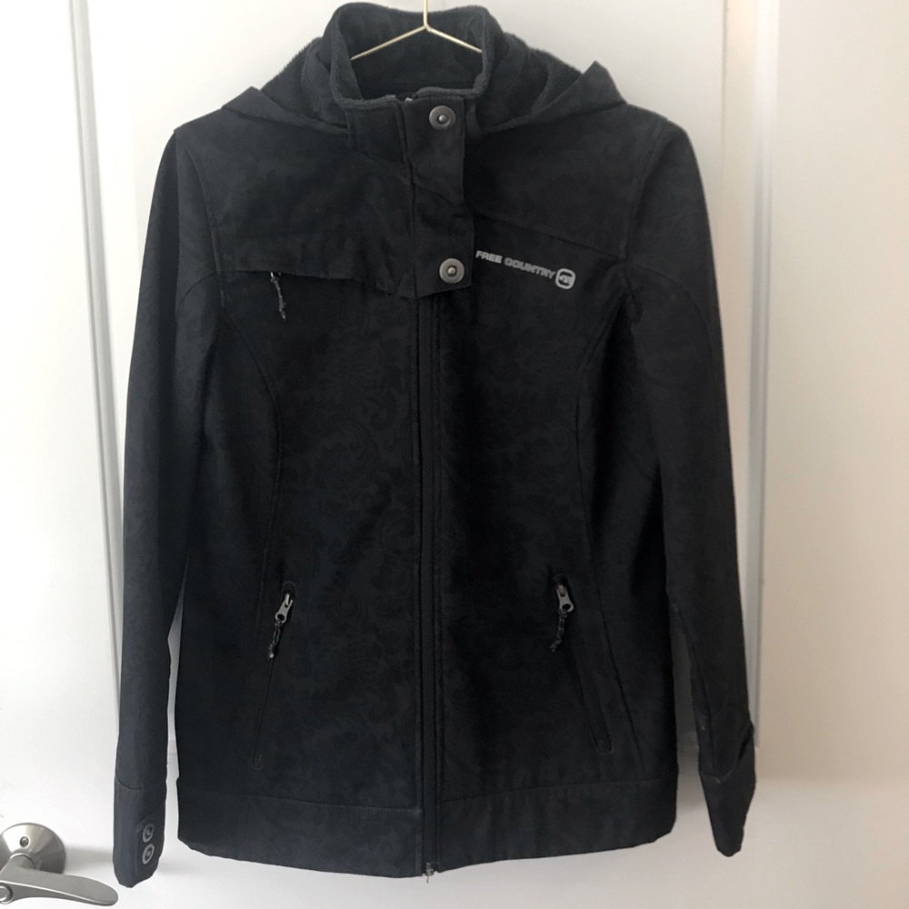 Free Country lined jacket with removable hood